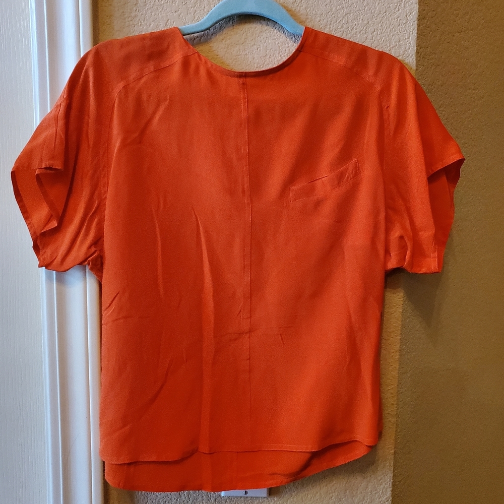 100% Silk Short Sleeve Blouse